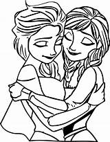Coloring Pages Sisters Elza Girls Print Anna sketch template