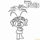 Trolls Coloring Pages Dreamworks Getcolorings Printable Color sketch template