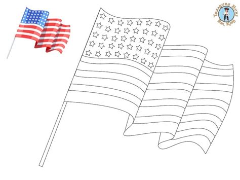 american flag coloring page  printables treasure hunt  kids