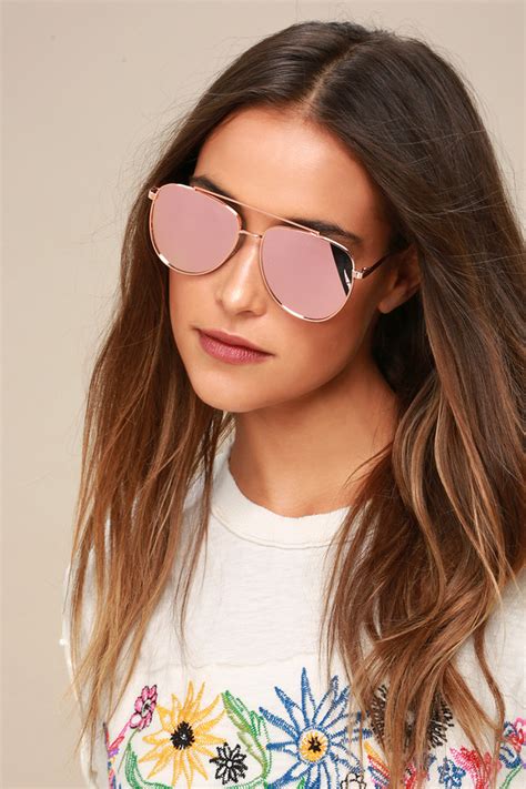 Rose Gold Aviator Sunglasses Mirrored Aviator Sunglasses Lulus