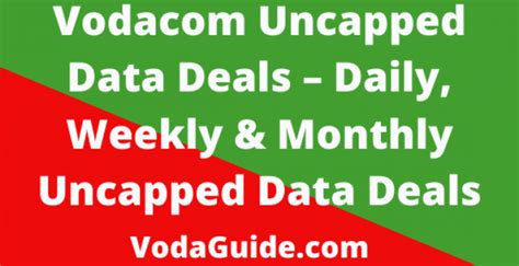 vodacom uncapped data deals  daily weekly monthly deals