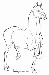 Horse Lineart Coloring Horses Deviantart Racking Pages Arabian Drawings Book Drawing Books Cliparting Line Animal Printable Draw Visit Adult Animals sketch template