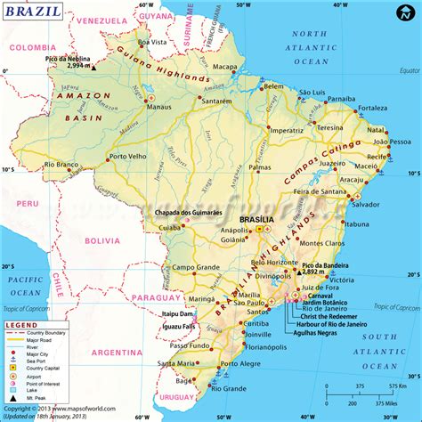 map  brazil travelsmapscom
