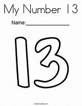 Number Coloring 13 Pages Numbers Color Worksheets Preschool Kids Twistynoodle Template Activities Print Thirteen Fifteen Many Word Noodle Bugs Tracing sketch template