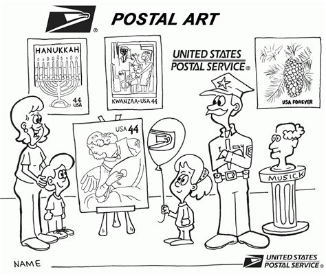 post office coloring page clip art library