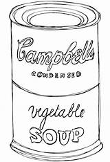 Soup Warhol Andy Coloring Drawing Pages Campbell Campbells Color Vegetable Getcolorings Templates Getdrawings Famous Drawings Paintings Paintingvalley Pretty Choose Board sketch template