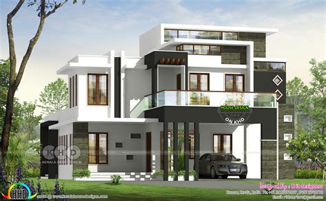 bhk contemporary house plan architecture kerala home design  floor plans  dream houses