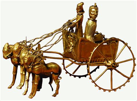 miniature golden chariot   oxus treasure  mongiatti
