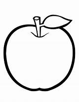 Coloring Pages Apple Easy Pdfs Fruits Printable sketch template