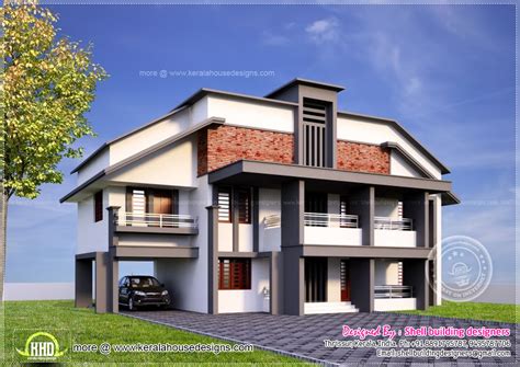 bedroom variety villa elevation kerala home design  floor plans  houses