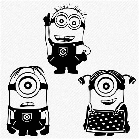 minion silhouette  getdrawings