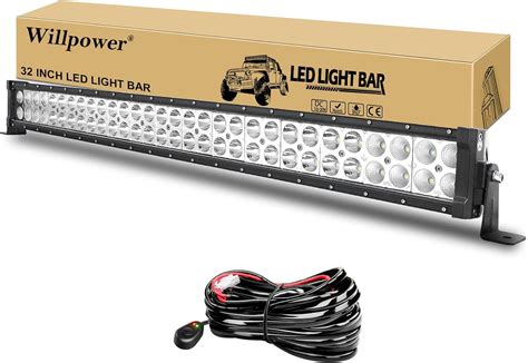 willpower    straight led light bar flood spot combo led work lights ip waterproof