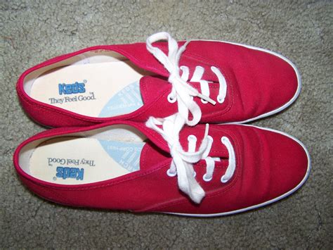 red vintage keds womens canvas tennis shoes sneakers 8 5