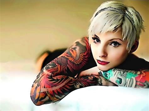 fantasy tattooed blonde girl wallpaper 218 1024x768 wallpaper