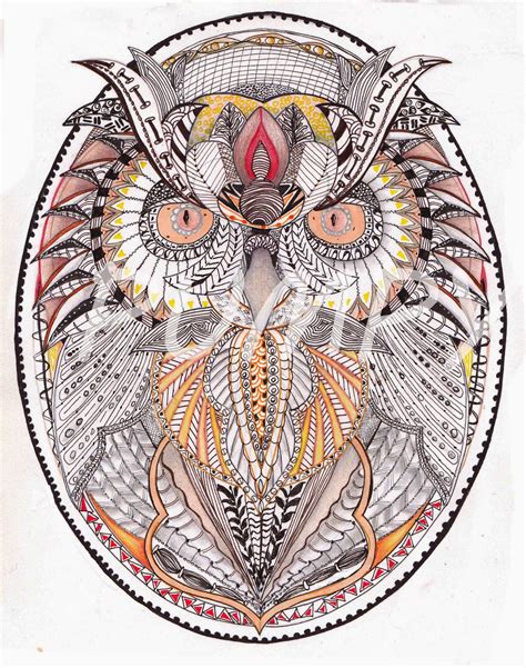 pumpys blog zentangle owl