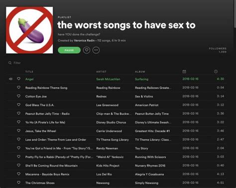 this curated playlist of ‘the worst songs to have sex to is going