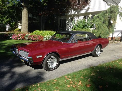 1968 mercury cougar 302 maroon automatic excellent condition show and