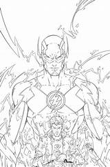 Flash Coloring Pages Printable Reverse Dc Everfreecoloring sketch template