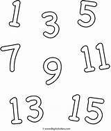 Numbers Odd Coloring Print Kids Number sketch template