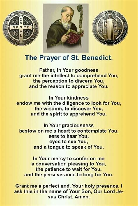 prayer  st benedict catholic saints prayers roman catholic