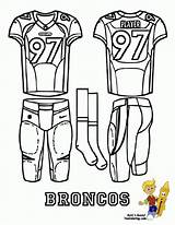 Coloring Pages Jersey Quarterback Printable Sports Bronco Denver Ford Broncos Football Jerseys Color Getcolorings Sport Library Clipart Popular Print Collection sketch template
