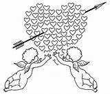 Valentijn Speciale Dagen Kleurplaten Kleurplaat Animaatjes Cupido sketch template