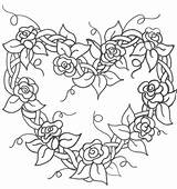 Verob Roses Bloemenkrans sketch template