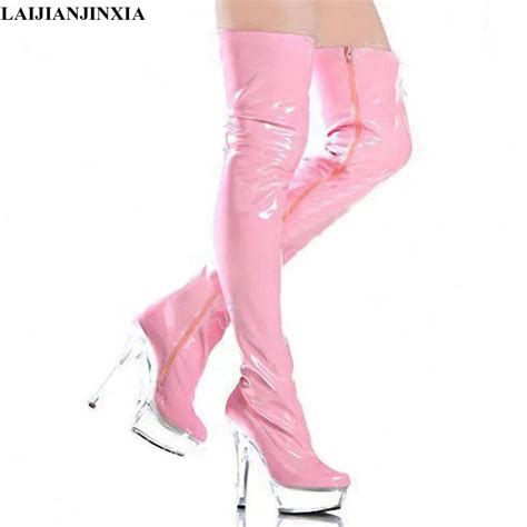 Laijianjinxia High Heel Boots Over The Knee Round Toe Long Women Sexy