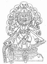 Lakshmi Clipart Narasimha Colouring Dev Pages Narasimhar Shri Sri Swamy Narsimha Clipground Swami Outline Umesh Modak Posted sketch template