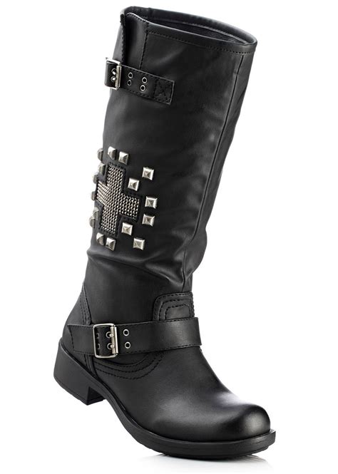 stiefel schwarz bonprix boots black   schwarze stiefel suesse schuhe extravagante schuhe