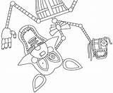 Mangle Fnaf Colorear Puppet Foxy sketch template
