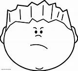 Angry Face Coloring Pages Complete Getcolorings Color Getdrawings Drawing Line sketch template