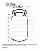 Goal Tracker Jar Weight Loss Mason Printable Progress Pdf Chart Template Editable Trackers 101planners Word Track sketch template