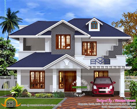kerala style villa exterior kerala home design  floor plans