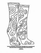 Coloring Sock Blob Pages sketch template