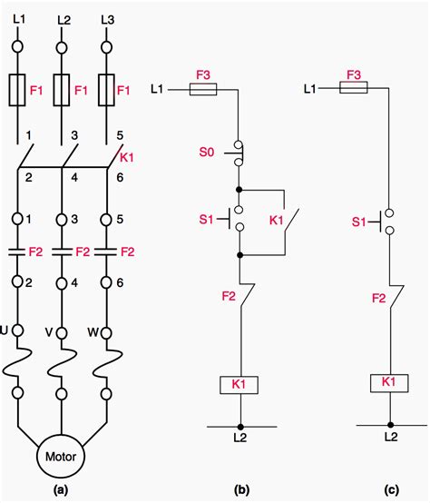 direct  starter control circuit diagram