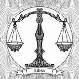 Coloring Zodiac Pages Drawing Signs Scale Libra Balance Adult Colored Behance Drawings Pencils Outline Pencil Signo Mandalas Tattoo Visit Website sketch template