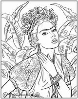 Frida Kahlo Khalo Pinturas Dropped Botero рисунки Peculiar Corazones Whimsicalpublishing sketch template