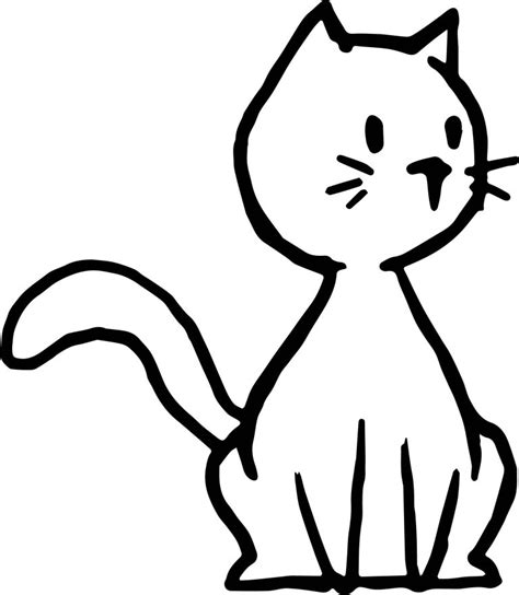 chibi cat coloring page wecoloringpagecom