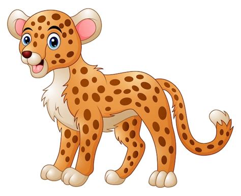 premium vector cute cheetah cartoon