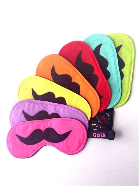 party pack 7 mustache sleep masks slumber party bachelorette party
