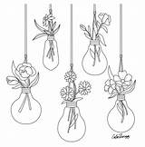 Aesthetic Doodles Plants Aucune Lightbulbs Burning Bulb sketch template