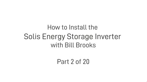 solis energy storage inverter installation system layout part    youtube