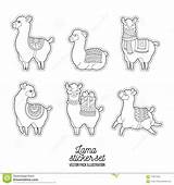 Pages Coloring Printable Cute Alpaca Template Lama Llama Baby sketch template