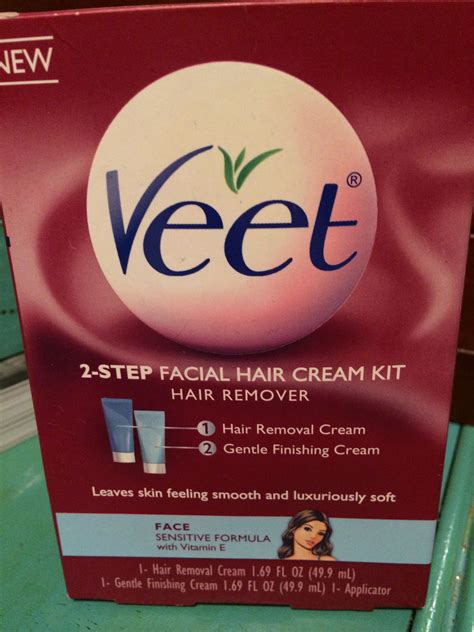 Veet 2 Step Facial Hair Removal Cream Kit Used Once Facial Hair