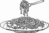 Pasta Spaghetti Coloring Drawing Pages Clipart Food Noodles Plate Colouring Sheet Clip Flames Kids Sketch Cartoon Clipartix Template Color Cartoons sketch template