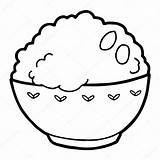 Rice Illustration Stock Vector Bowl Colouring Drawing Pages Background Coloring Isolated Fried Template Getdrawings Depositphotos Sketch sketch template