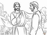 Jesus Blind Coloring Man Heals Born Pages Bartimaeus John Printable Supercoloring sketch template