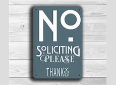 NO SOLICITATION SIGN No Soliciting Signs by ClassicMetalSigns