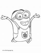Coloring Minion Minions Pages Dave Printable Colouring Funny Movie Beautiful Intelligent Fun Sheet Sheets Disney Popular Mario Visit sketch template